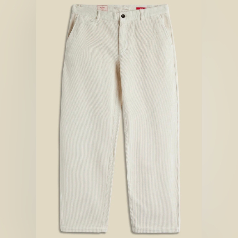 Portuguese Flannel Men’s Corduroy Trousers Cream Size Large Pants